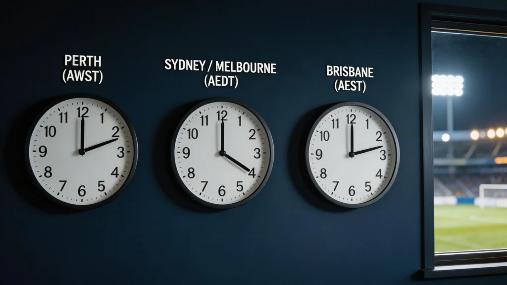 2026 FIFA World Cup match schedule converted to Australian time zones AEST ACST and AWST